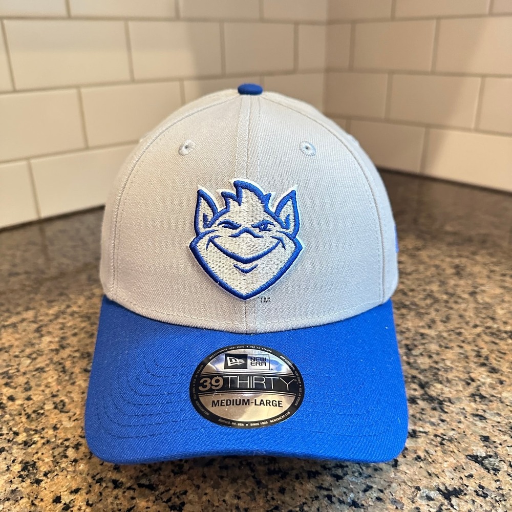 St. Louis Billikens New Era 39THIRTY Hat Men M/L Gray Blue Polyester Spandex